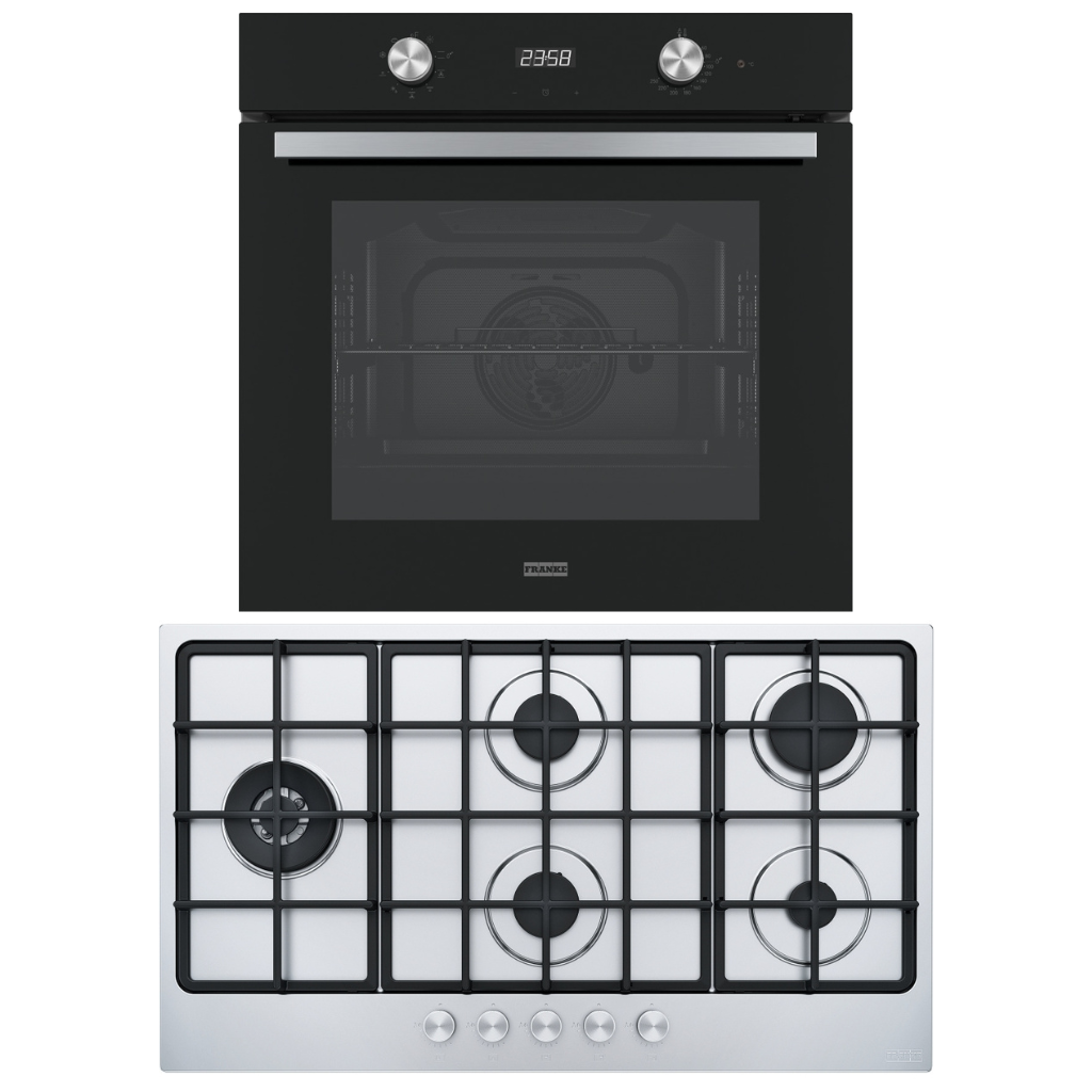 Horno eléctrico Franke FSM 86 H BK FUNCIÓN PAN con Anafe a gas 5 hornallas