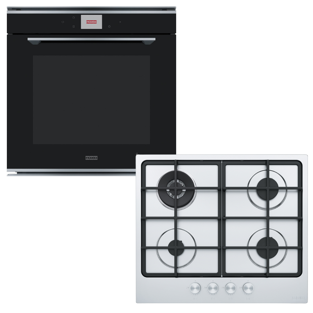Franke Horno eléctrico Mythos autolimpiante multifunción 60 cm con Anafe a Gas 4 hornallas