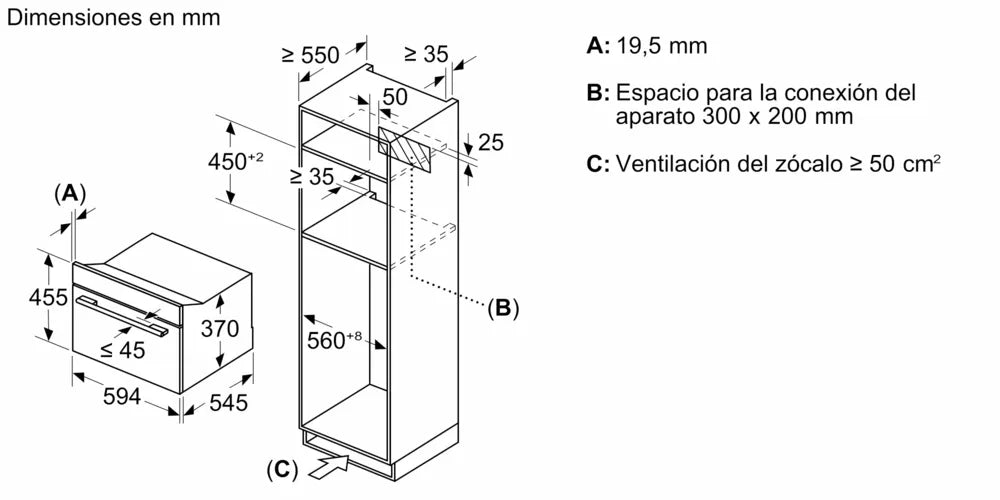 Microondas empotrable Bosch serie 8 CEG732XB1