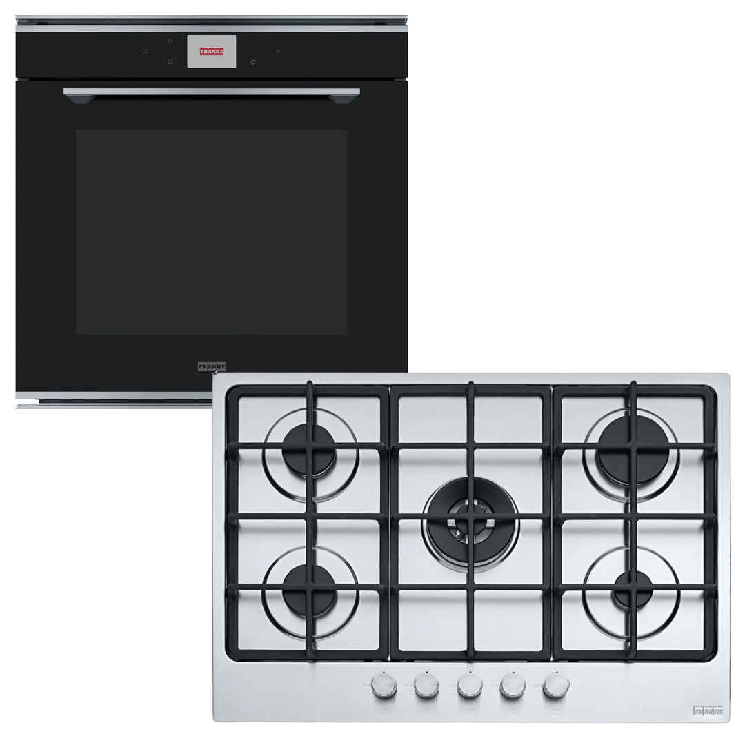 Franke horno italiano y anafe a gas 5 hornallas