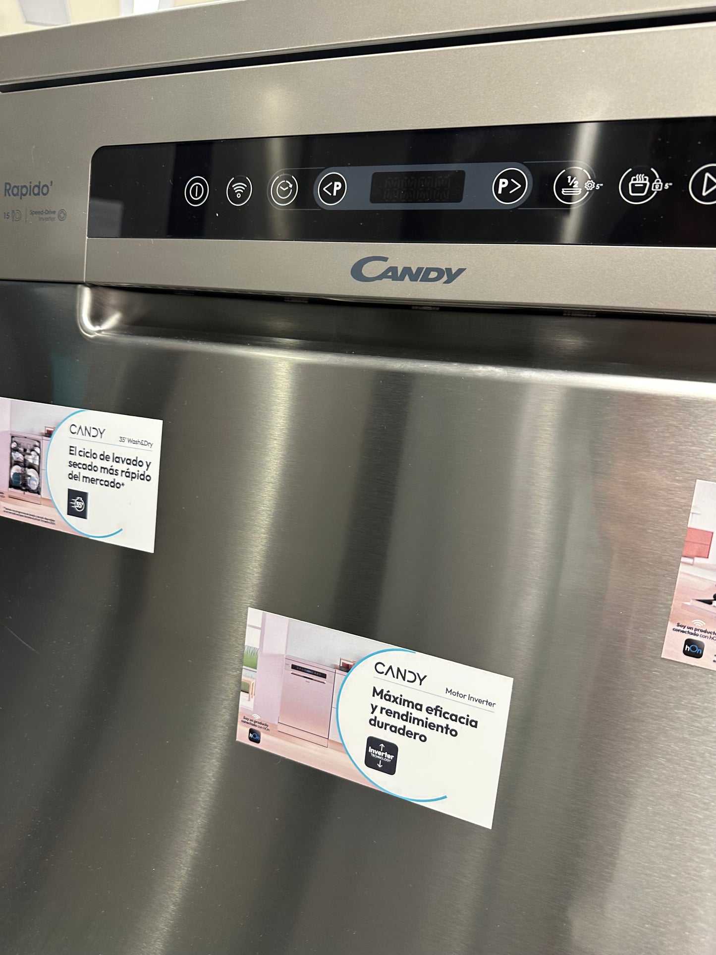Lavavajilla Candy WIFI Acero Inverter A+ y la Mayor Capacidad 16 cubiertos