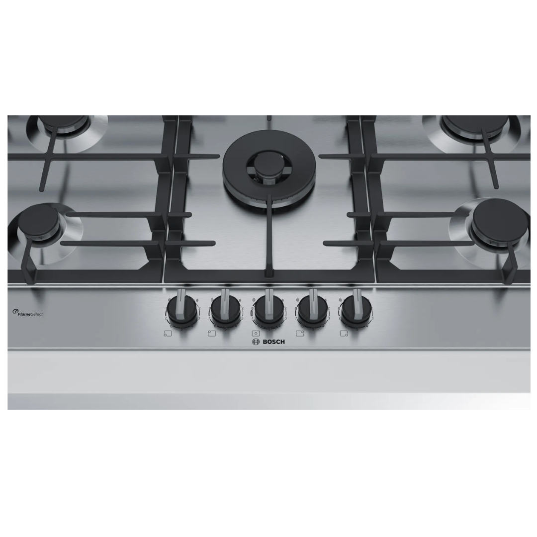 ANAFE A GAS BOSCH 90CM 5 HORNALLAS INOX (PCR9A5B90)