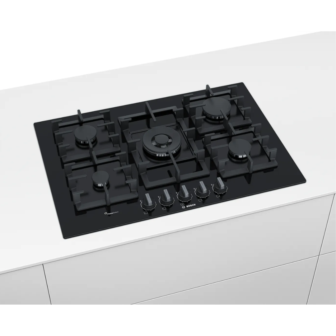 COMBO ANAFE A GAS 75CM SERIE 6 (PPQ7A6B90) + HORNO ELÉCTRICO SERIE 4 (HRA512ES0)