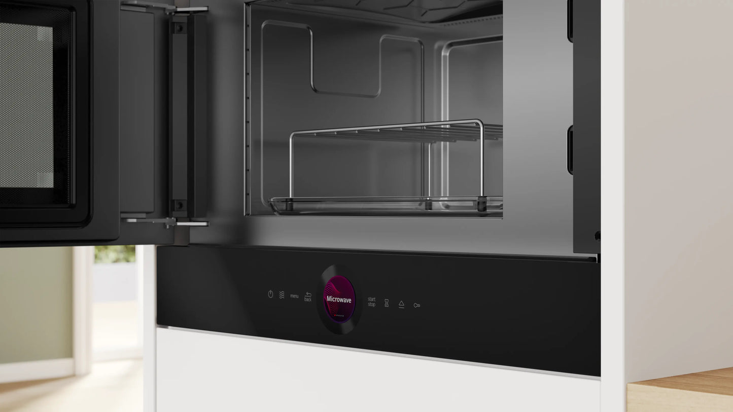 Bosch Serie 8 Microondas integrable con grill Negro
