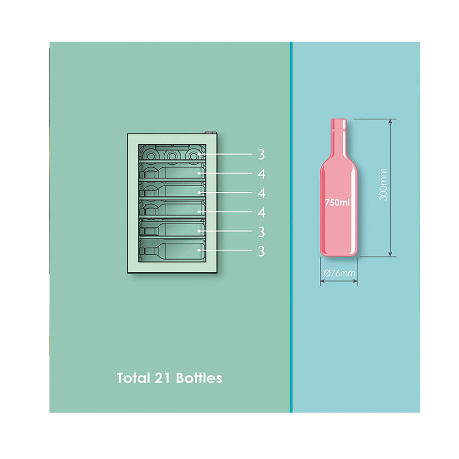 Cava de Vinos Candy DiVino 21 Botellas | Conservación Elegante y Profesional