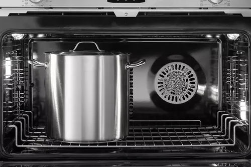 Horno empotrable Candy acero inoxidable con puerta de vidrio y panel de control digital