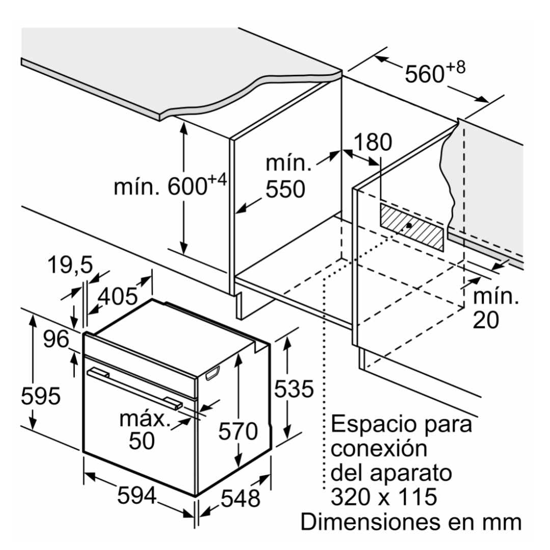 Horno BOSCH con Vapor Serie 4 HRA512ES0