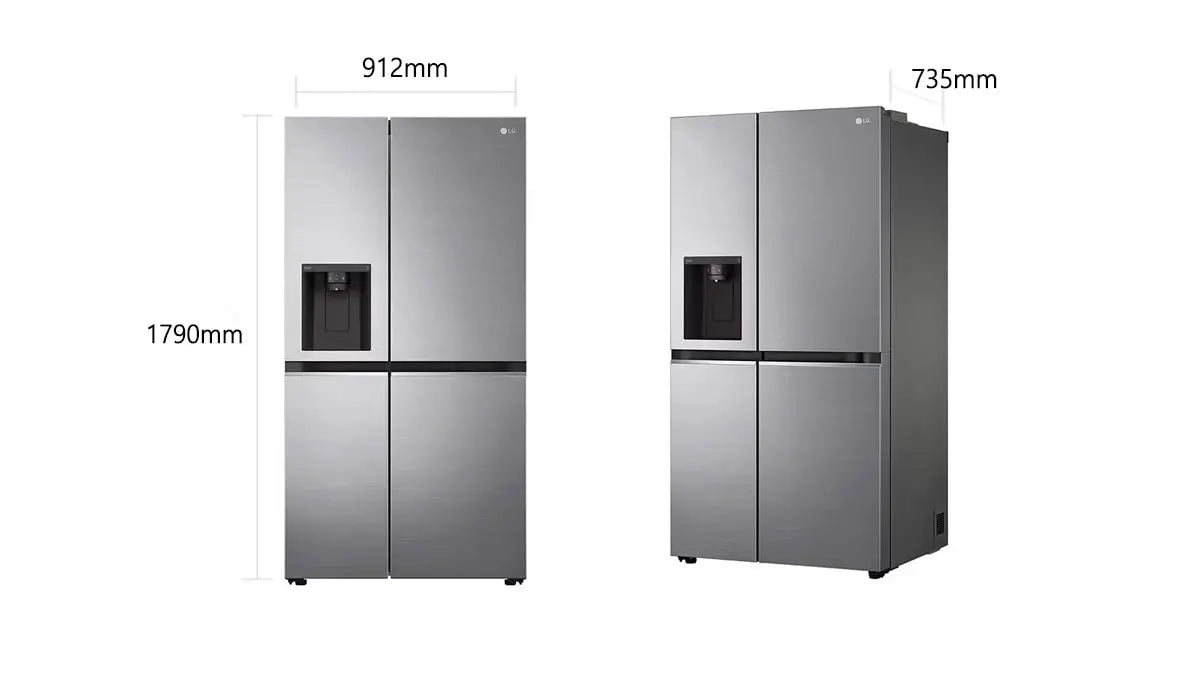 Heladera Side by Side Inverter LG 591L Dispenser de Agua y Hielo