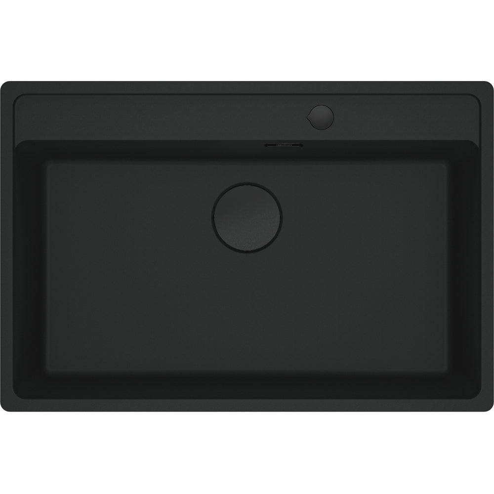 Combo Bacha Negra 76 cm x 51 cm + Grifería Lina Black + Roll Mat