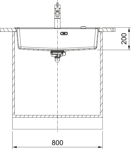 Bacha de cocina Franke modelo maris tapón de acero 76 X 51 CM