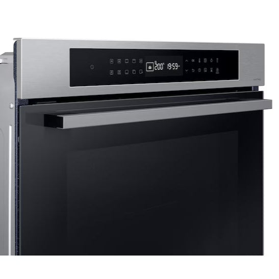 Samsung horno eléctrico negro con anafe inducción Virtual Flame LED azul integrado