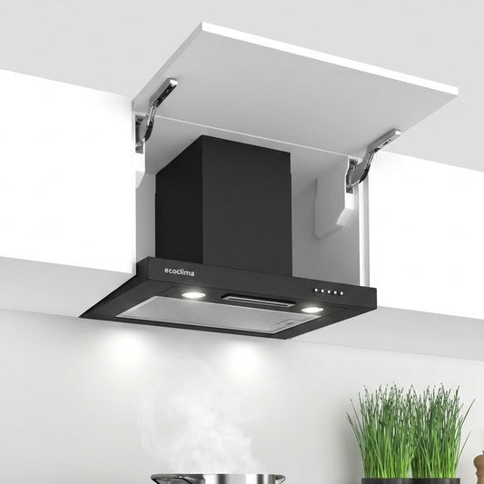 Ecoclima Campana Extractora Narrow Negra - Alto Rendimiento