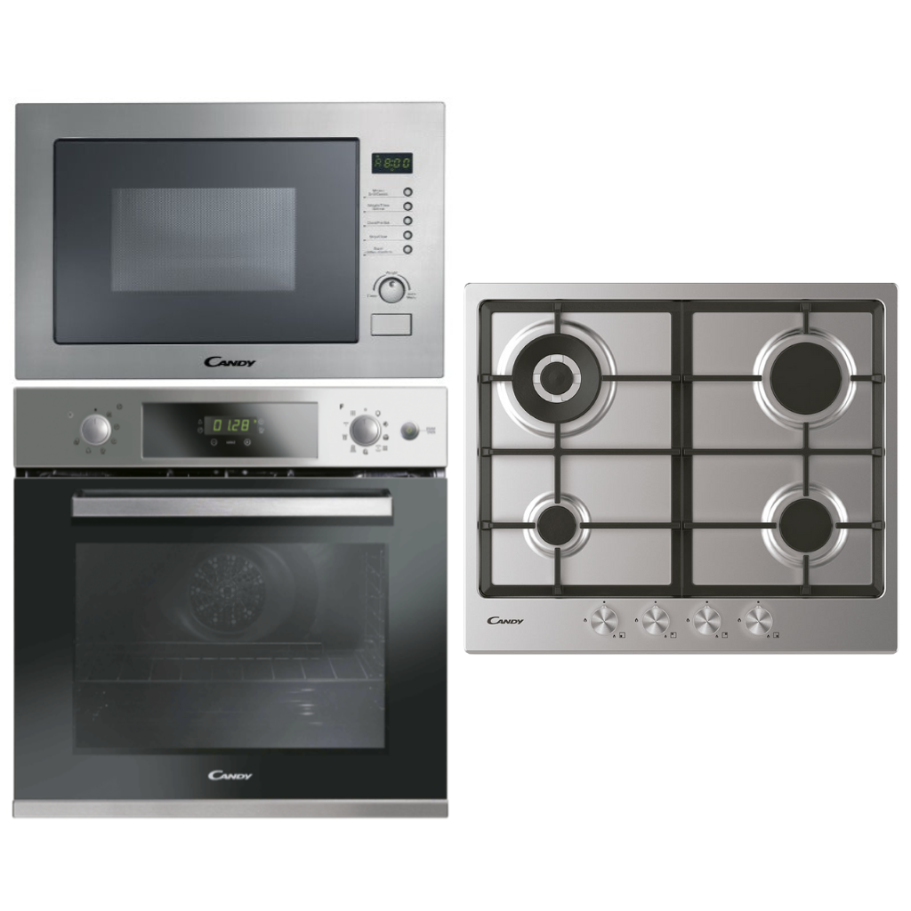 Horno Autolilmpiante con función Vapor Microondas y Anafe a Gas Candy