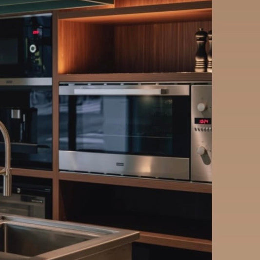 Horno eléctrico Franke 90 cm acero inoxidable empotrado en mueble de cocina