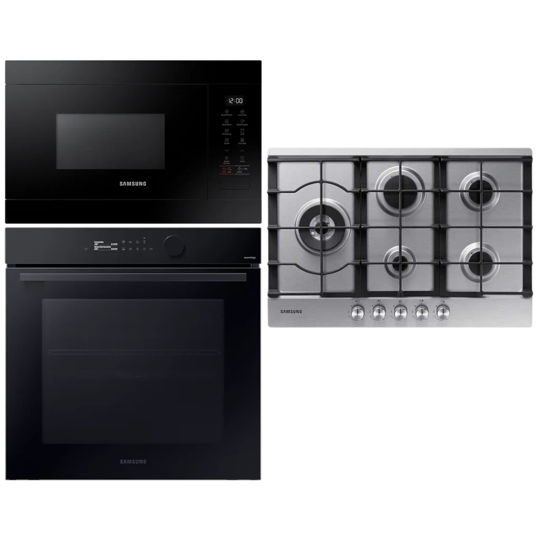 Samsung horno dual cook anafe a gas de 5 hornallas microondas
