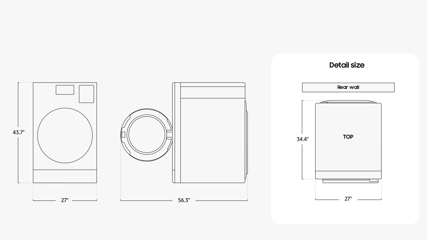 Lavasecarropas Samsung Bespoke AI gris con pantalla digital y puerta frontal de carga