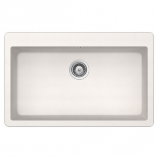PILETA ALEMANA MONTANO N-100 XL - POLARIS (BLANCO TIZA) - 83,8 x 53 cm