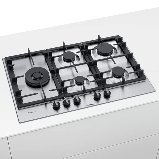 Anafe de gas Bosch 5 hornallas 75 cm Acero Inoxidable PCS7A5B90