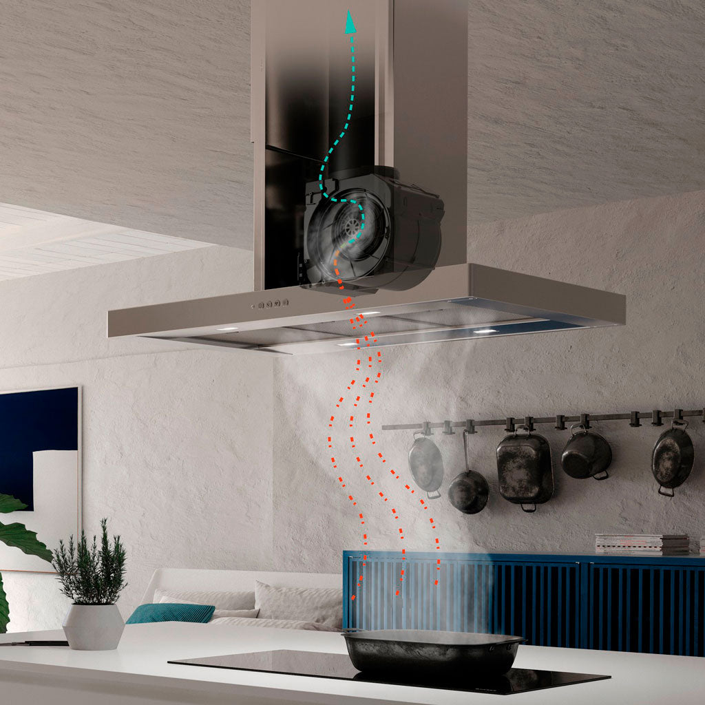 Extractor para isla de cocina Spar Franke Stilo  con motor potenciado 1400 m3