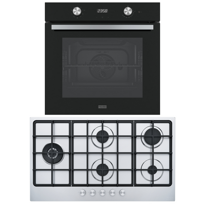 Horno eléctrico Franke FSM 86 H BK FUNCIÓN PAN con Anafe a gas 5 hornallas