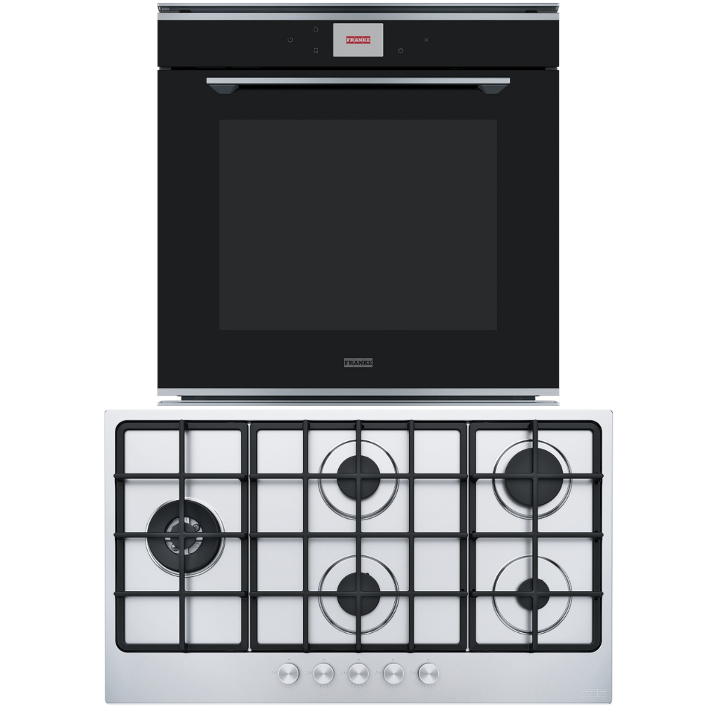 Franke Horno eléctrico Mythos pirolítico multifunción 60 cm con Anafe a Gas 5 hornallas