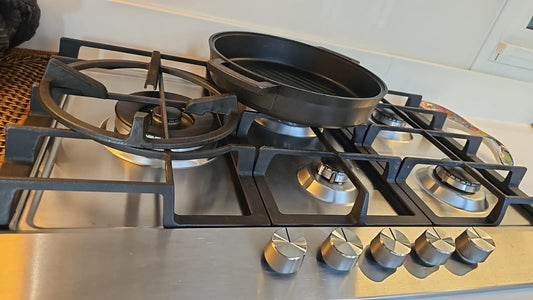 Samsung horno dual cook anafe a gas de 5 hornallas microondas
