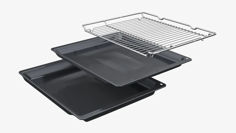 Combo Bosch: Horno Serie 8 HRG7361B1 con Vapor y Airfry + Anafe a Gas Serie 6 PPP6A6I10 Vidrio Negro