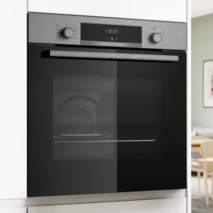 Combo Bosch: Horno Serie 4 HBA512BR0 + Microondas Serie 6 BEL554MB0 Negro