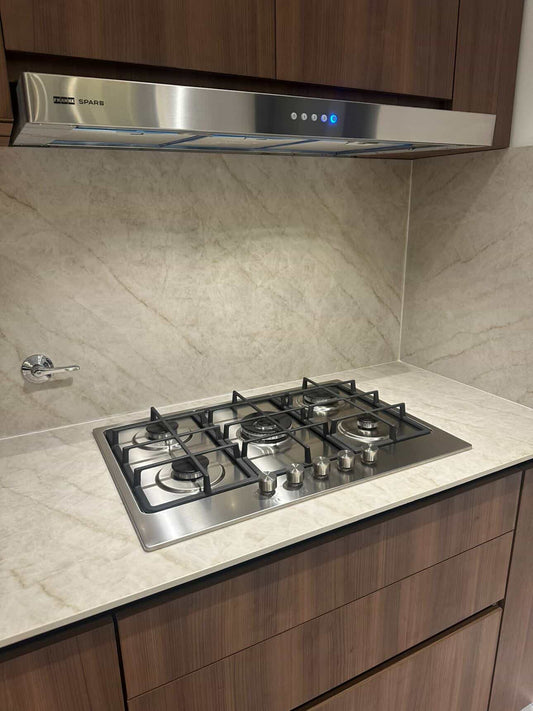 El Mejor Anafe a gas Italiano de 5 Hornallas con Doble Corona 75 cm