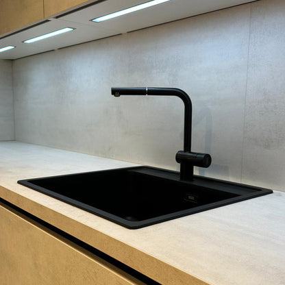 Grifo de Cocina Franke Active L Pull Out 2 Jets Negro Mate