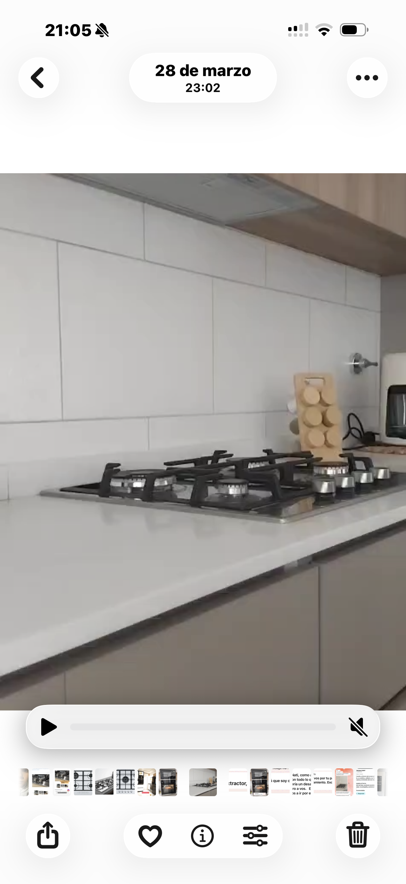 El horno que tiene Nati  función Air Fryer, Pizza, Pastelería y Anafe a Gas con mucho espacio para cocinar