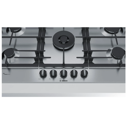 ANAFE A GAS BOSCH 90CM 5 HORNALLAS INOX (PCR9A5B90)