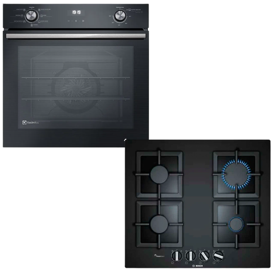 Combo horno a Gas Electrolux con Anafe a Gas Bosch 4 hornallas