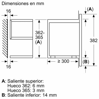 Bosch Serie 8 Microondas integrable con grill Negro