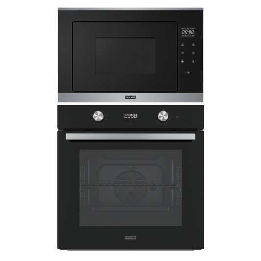Pack Duo Franke Premium: Horno Eléctrico Smart Hidrolítico FSM 86 H BK + Microondas Con Grill FSM 25 MW XS