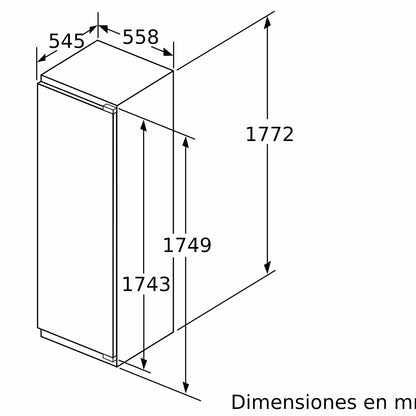 Freezer Integrable Bosch Serie 6 — 212 Litros, No Frost, Cierre SoftClose