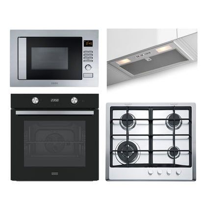 Combo Full Franke Horno, Microondas, Campana empotrable y Anafe a gas