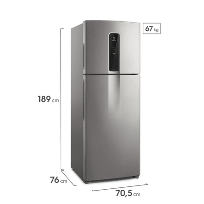 Heladera Electrolux IT70S 508L No Frost | Top Freezer Plata