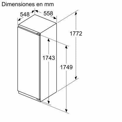 Heladera Integrable Bosch KIR81ADD0 Serie 6 — 310 Litros, VitaFresh XXL 0°C, SoftClose