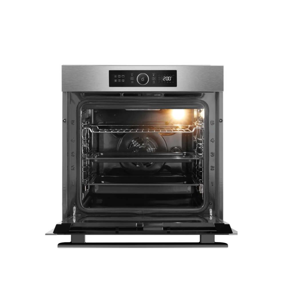 Horno empotrable eléctrico whirlpool wcollection inox 73 litros woc74asdim