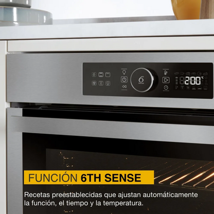Horno empotrable eléctrico whirlpool wcollection inox 73 litros woc74asdim