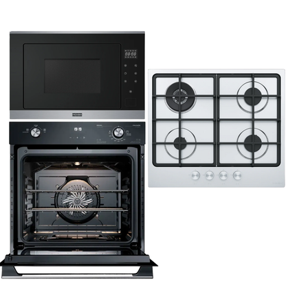 Combo Horno a Gas Electrolux Microondas y Anafe Italiano Franke