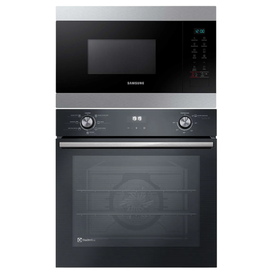 Combo Horno a gas empotrable Electrolux y Microondas Samsung