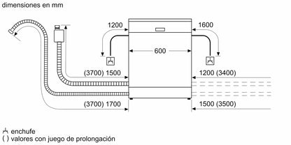 Lavavajillas Bosch SMS25AI05E 60cm | 12 Servicios Serie 2 Acero
