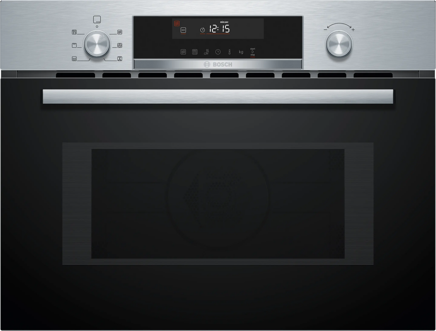 Horno compacto con microondas Bosch CMA585GS1 vista frontal
