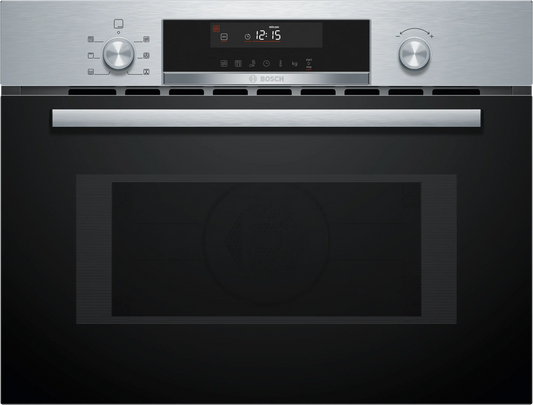 Horno compacto con microondas Bosch CMA585GS1 vista frontal
