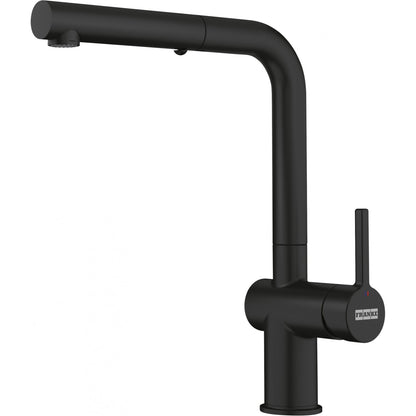 Combo Franke: Bacha Maris Fragranite Negro 76x51 + Grifo Active L Pull Out Negro Mate