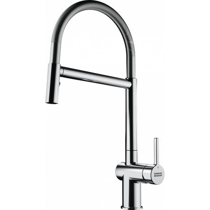 Grifo Franke Active Semi-Pro cromo con caño alto y maneta lateral