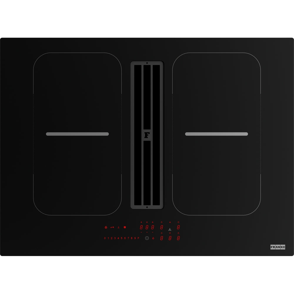Anafe inducción Franke negro con extractor integrado y controles táctiles