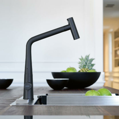 Combo Franke: Bacha Maris Fragranite Negro 76x51 + Grifo Icon Black Matt